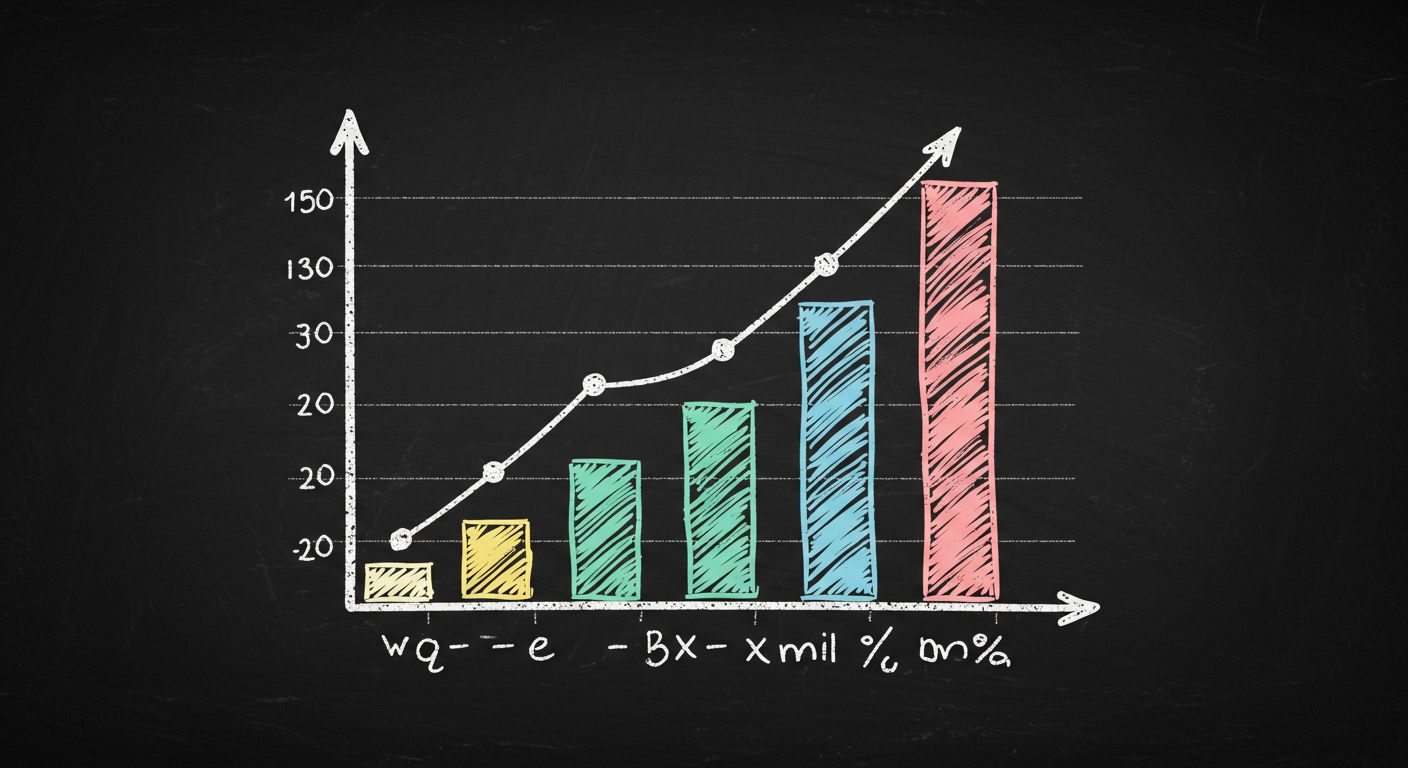 A misleading bar chart with a truncated y axis making a small difference look large, with the axis labels clearly visible